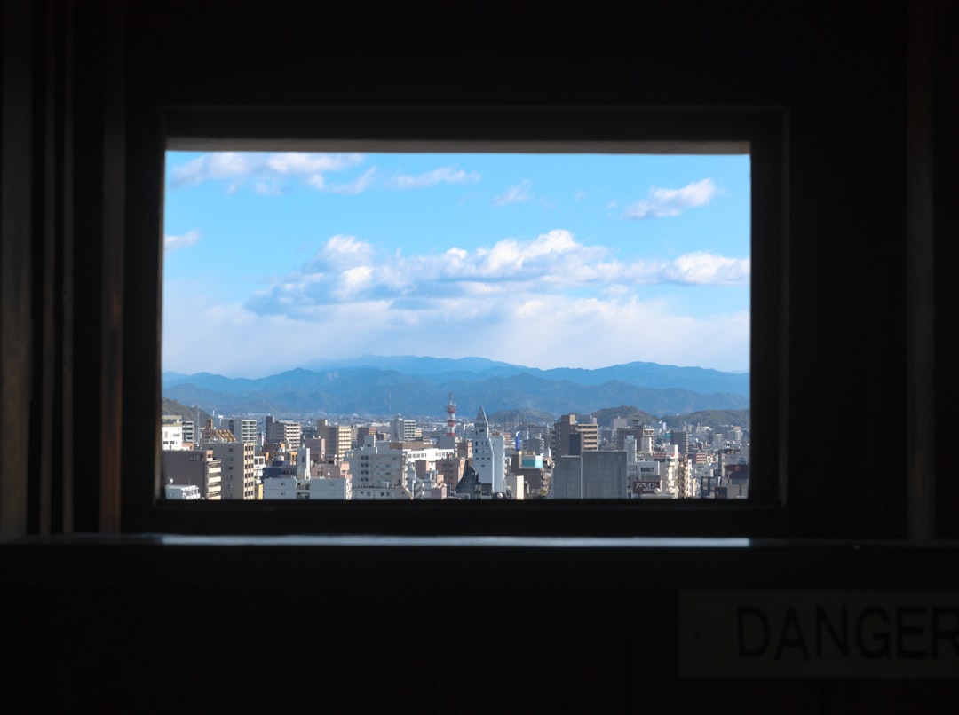 도시의 풍경을 바라보며 깊은 생각에 잠긴 금융 분석가의 모습.