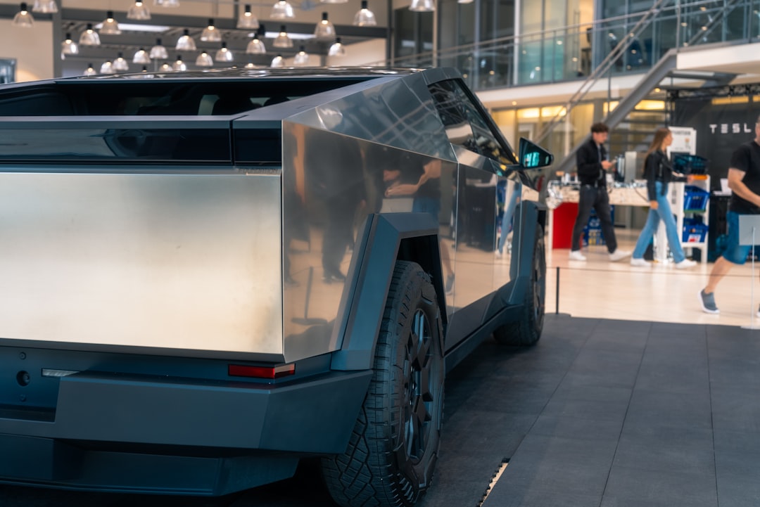 AI 기술이 통합된 미래형 자율주행 자동차의 콘셉트 이미지.